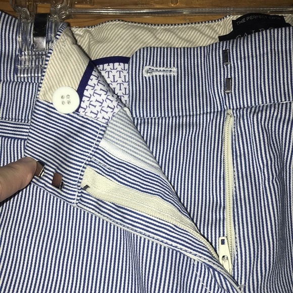 Talbots The Perfect Crop Pants Striped 2P - Picture 3 of 7